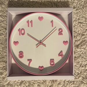 & Other Stories Pink and White Heart Clock